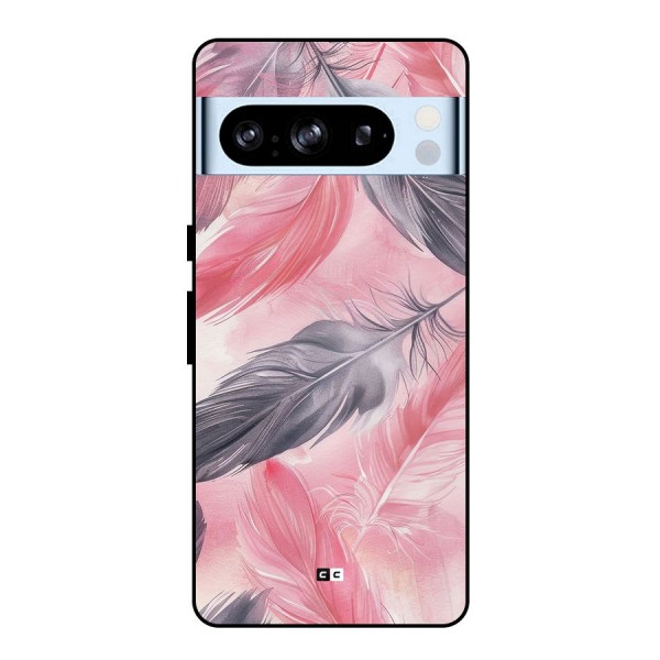 Lovely Feather Metal Back Case for Google Pixel 8 Pro