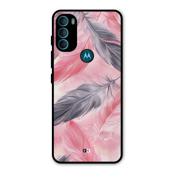 Lovely Feather Metal Back Case for Moto G71 5G