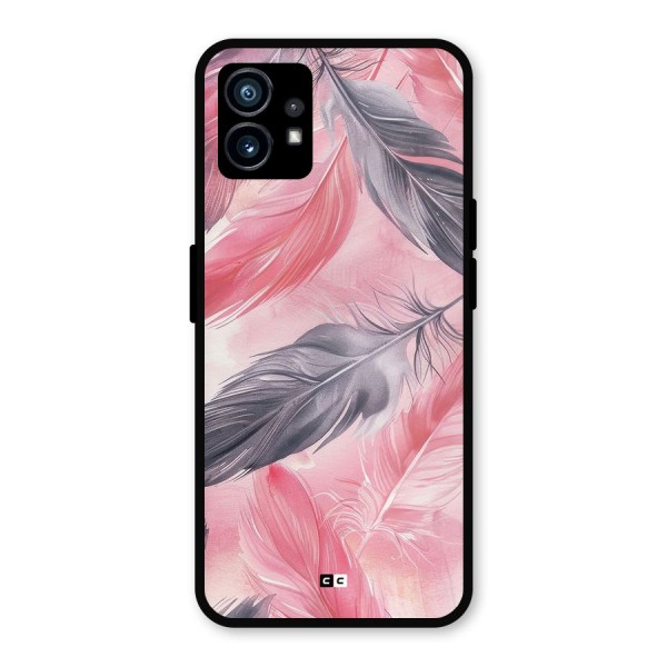 Lovely Feather Metal Back Case for Nothing Phone 1