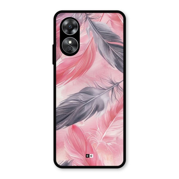 Lovely Feather Metal Back Case for Oppo A17