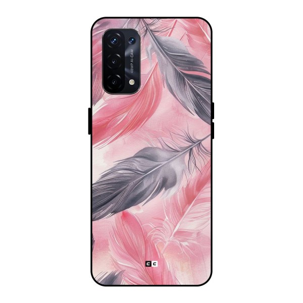 Lovely Feather Metal Back Case for Oppo A74 5G