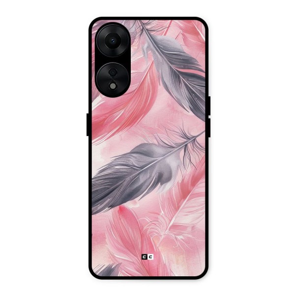 Lovely Feather Metal Back Case for Oppo A78 5G