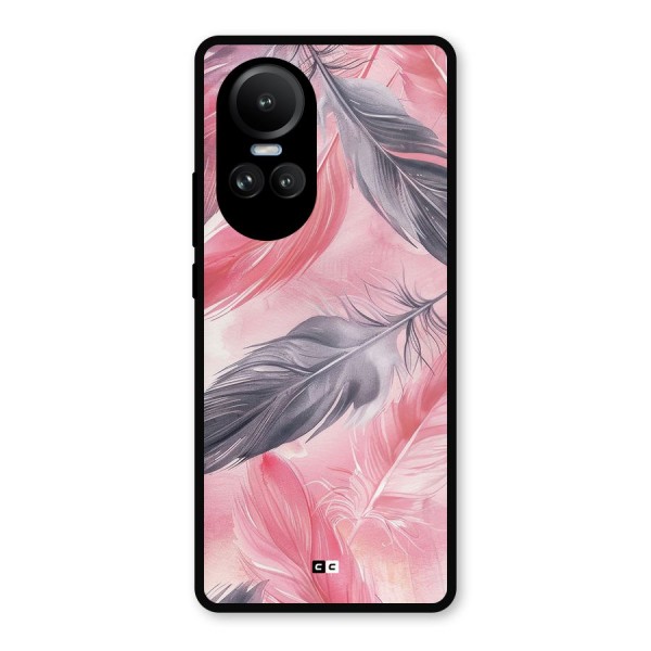 Lovely Feather Metal Back Case for Oppo Reno10