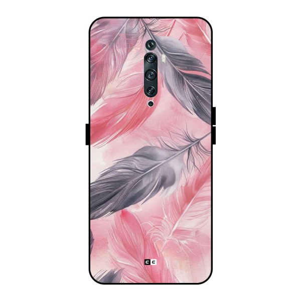 Lovely Feather Metal Back Case for Oppo Reno2 F