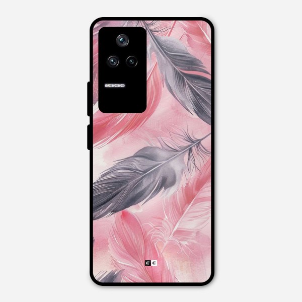 Lovely Feather Metal Back Case for Poco F4 5G