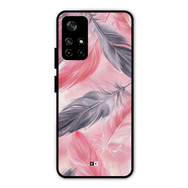 Lovely Feather Metal Back Case for Poco M4 Pro 5G