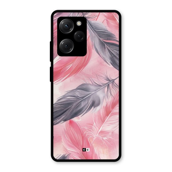 Lovely Feather Metal Back Case for Poco X5 Pro