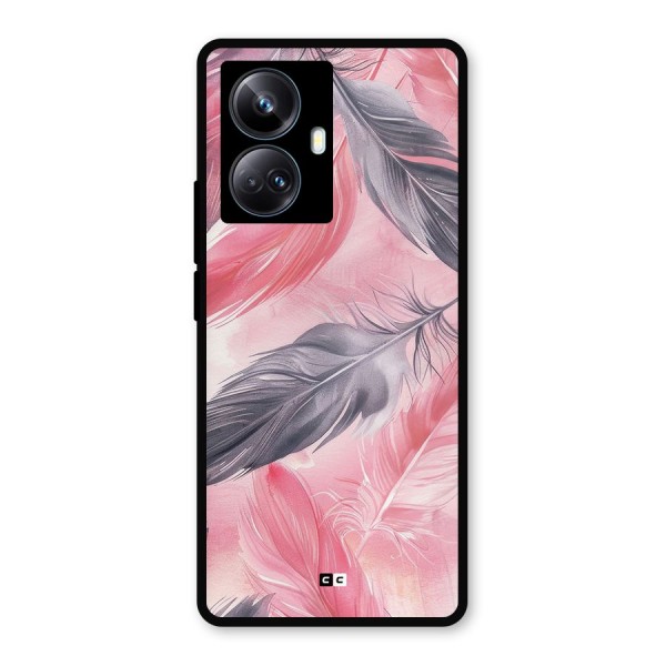 Lovely Feather Metal Back Case for Realme 10 Pro Plus