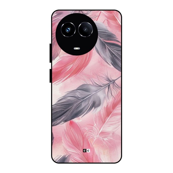 Lovely Feather Metal Back Case for Realme 11X