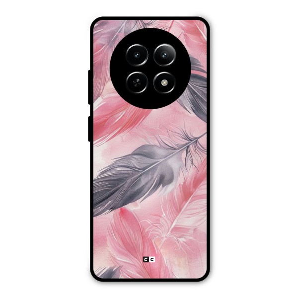 Lovely Feather Metal Back Case for Realme 12 5G