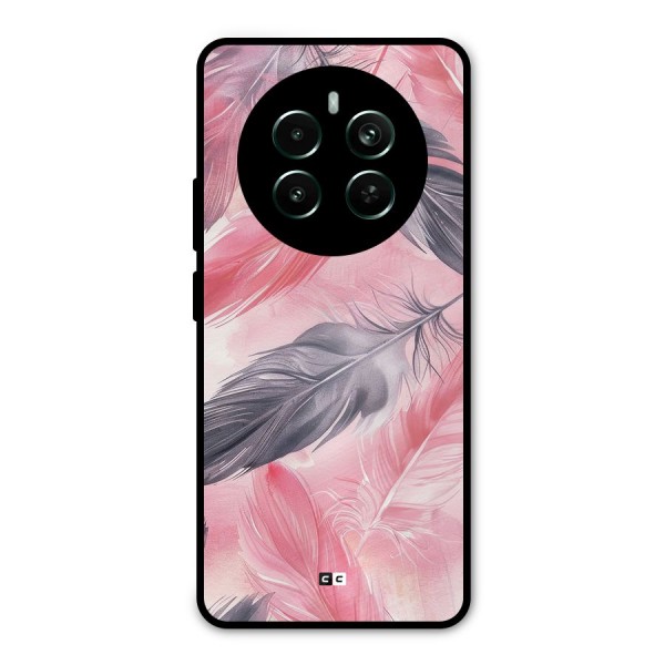 Lovely Feather Metal Back Case for Realme 12 Plus