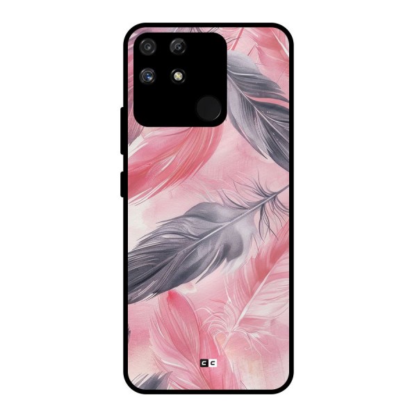 Lovely Feather Metal Back Case for Realme Narzo 50A