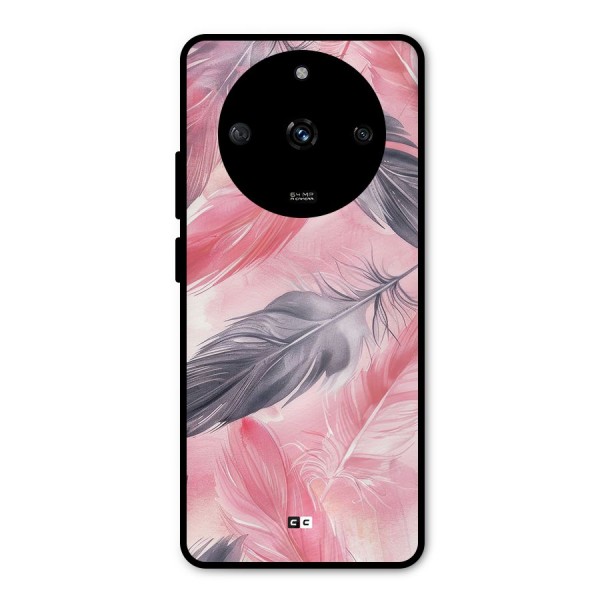 Lovely Feather Metal Back Case for Realme Narzo 60 5G