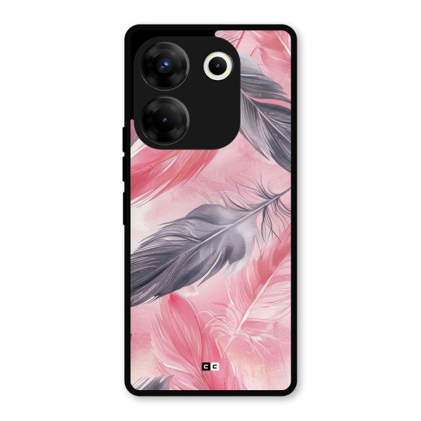 Lovely Feather Metal Back Case for Tecno Camon 20