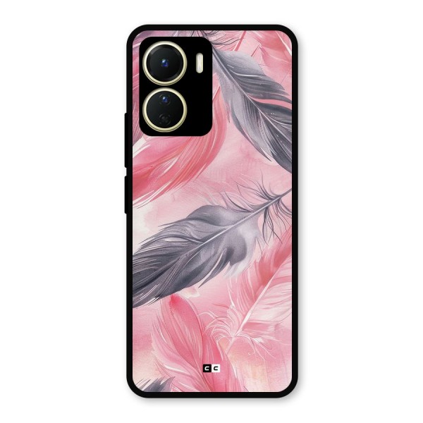 Lovely Feather Metal Back Case for Vivo T2x