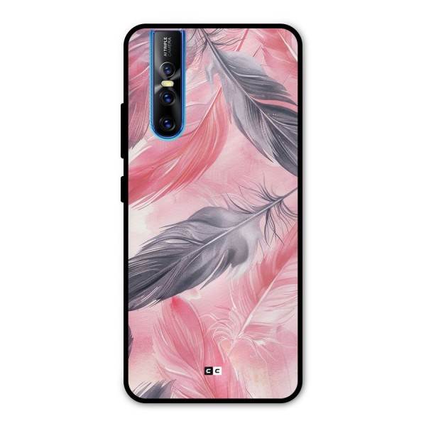 Lovely Feather Metal Back Case for Vivo V15 Pro