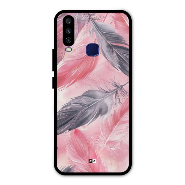 Lovely Feather Metal Back Case for Vivo V17