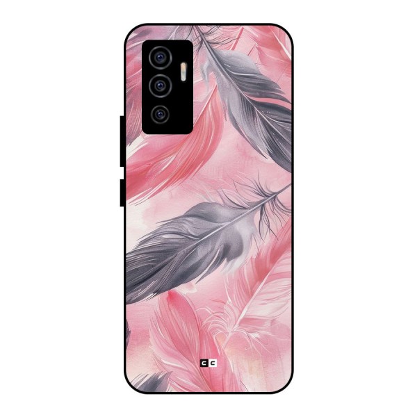 Lovely Feather Metal Back Case for Vivo V23e