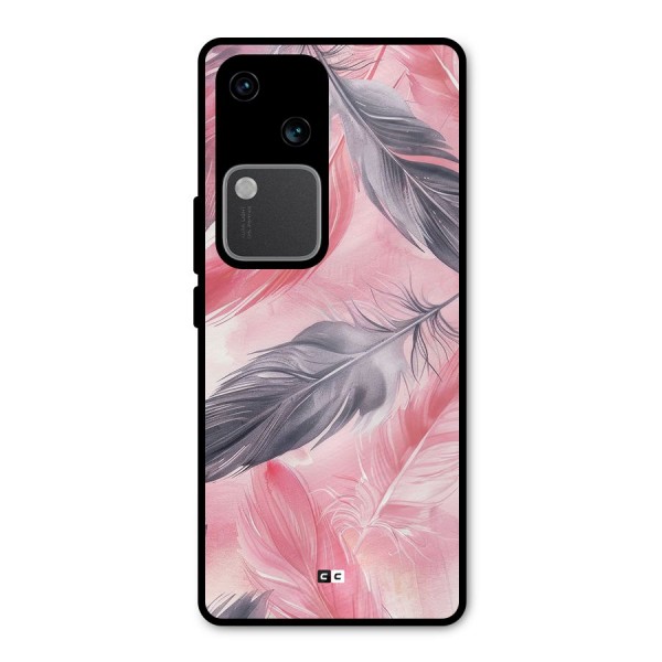 Lovely Feather Metal Back Case for Vivo V30