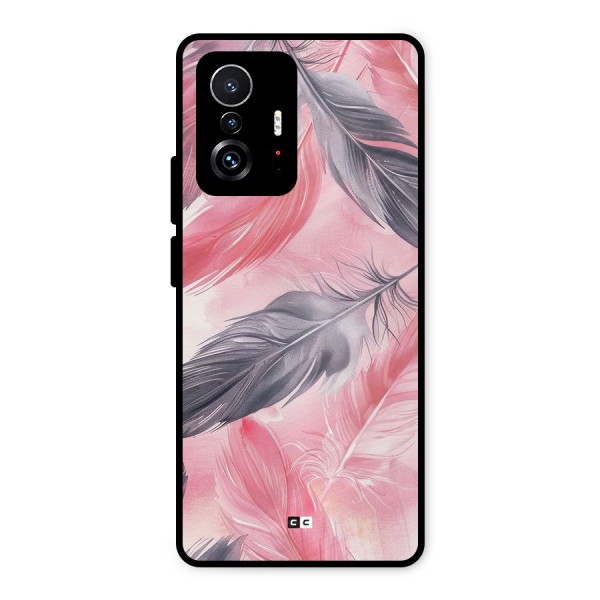 Lovely Feather Metal Back Case for Xiaomi 11T Pro