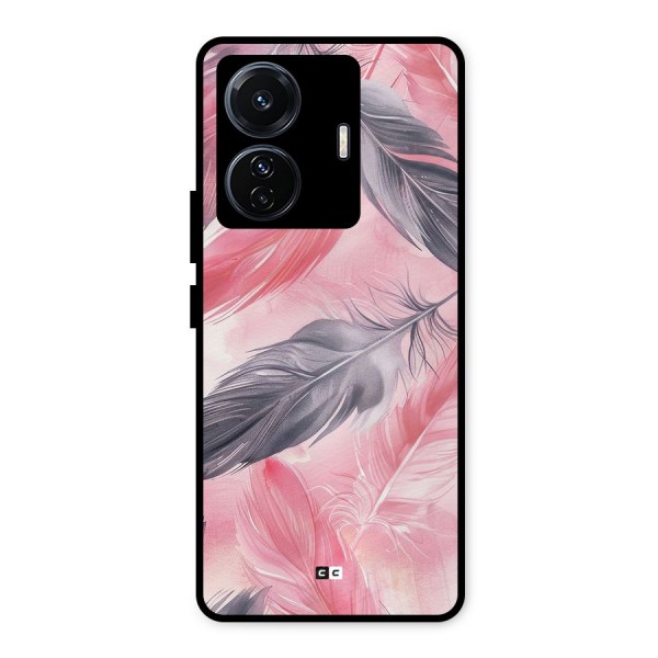 Lovely Feather Metal Back Case for iQOO Z6