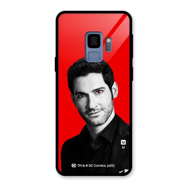 Lucifer Devil Smile Glass Back Case for Galaxy S9