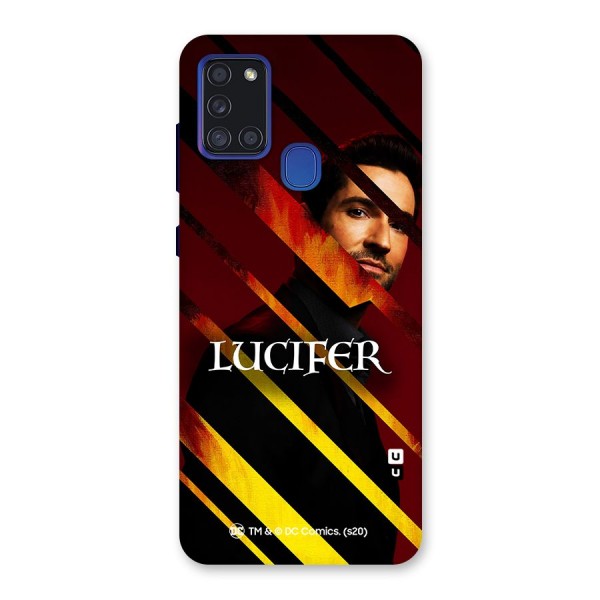 Lucifer Hell Stripes Back Case for Galaxy A21s