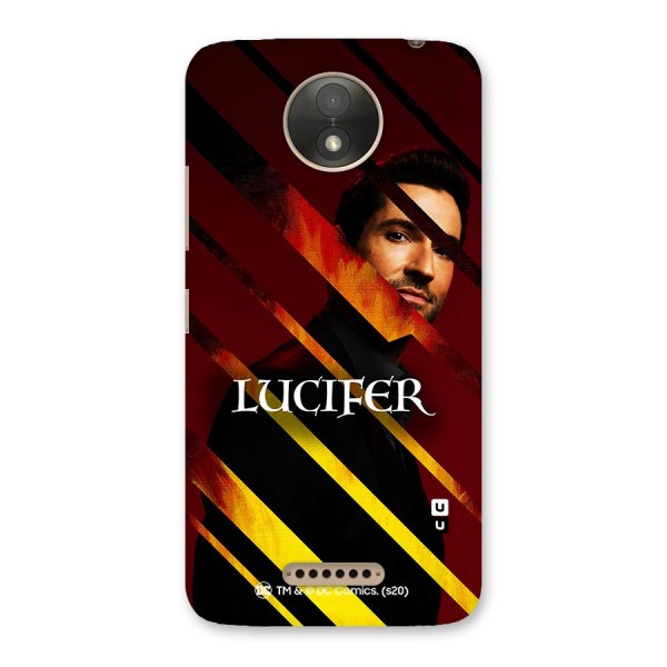 Lucifer Hell Stripes Back Case for Moto C Plus