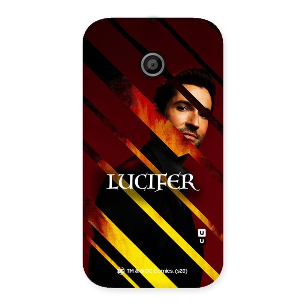 Lucifer Hell Stripes Back Case for Moto E