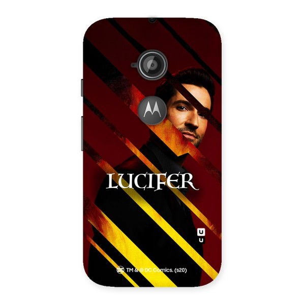 Lucifer Hell Stripes Back Case for Moto E 2nd Gen