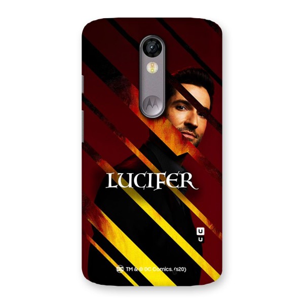 Lucifer Hell Stripes Back Case for Moto X Force