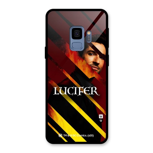 Lucifer Hell Stripes Glass Back Case for Galaxy S9