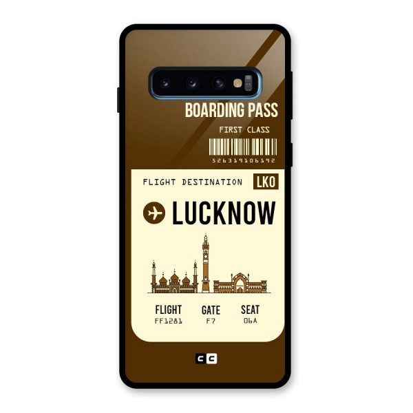 Lucknow Boarding Pass Glass Back Case for Galaxy S10