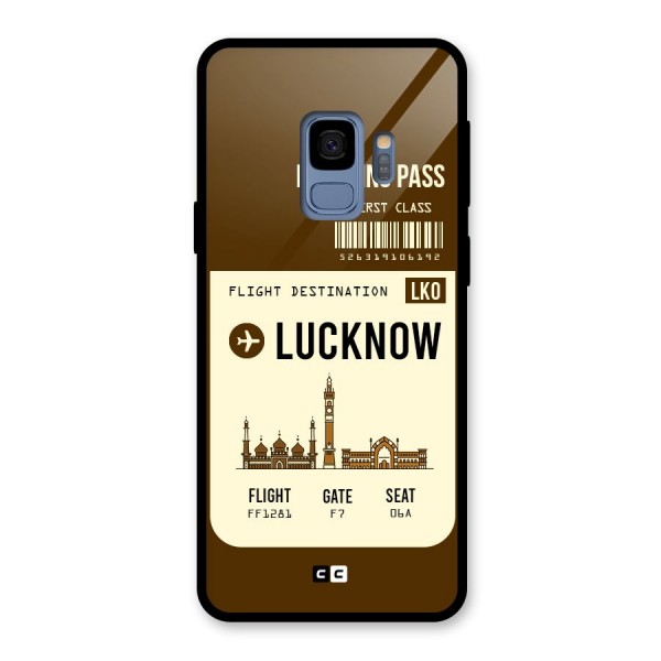 Lucknow Boarding Pass Glass Back Case for Galaxy S9