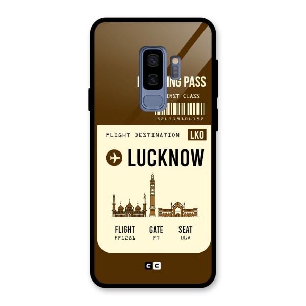 Lucknow Boarding Pass Glass Back Case for Galaxy S9 Plus