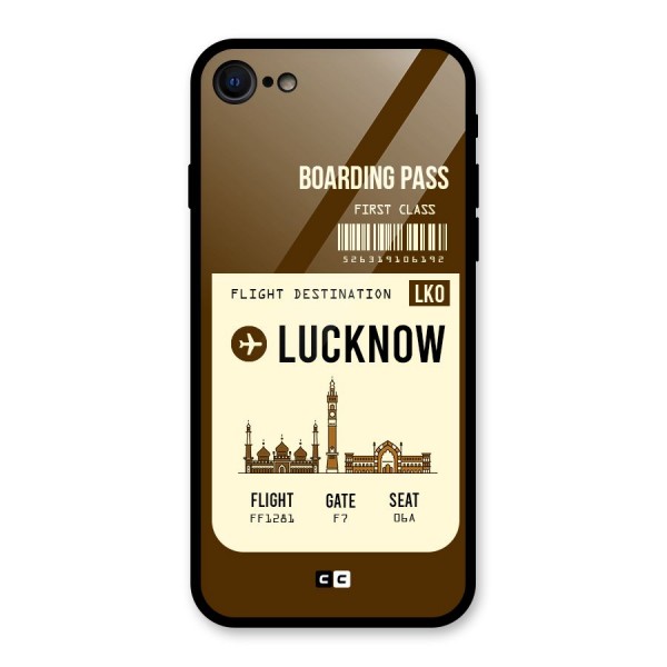 Lucknow Boarding Pass Glass Back Case for iPhone 8