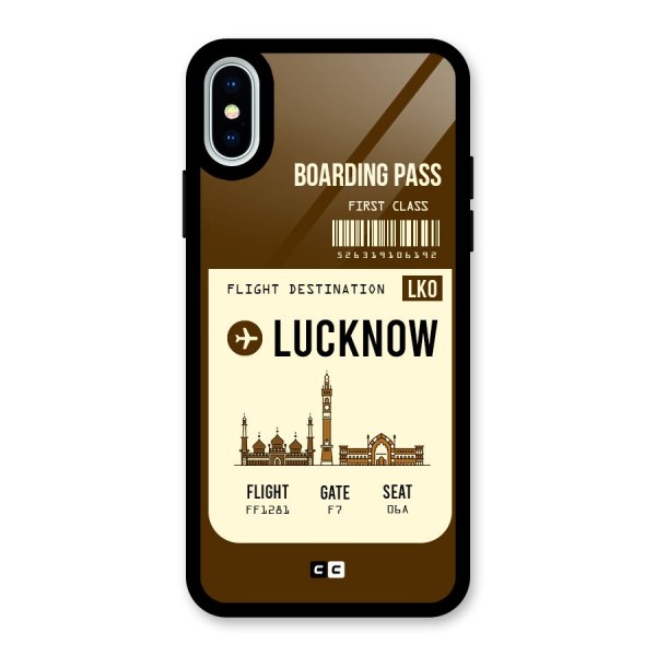 Lucknow Boarding Pass Glass Back Case for iPhone X