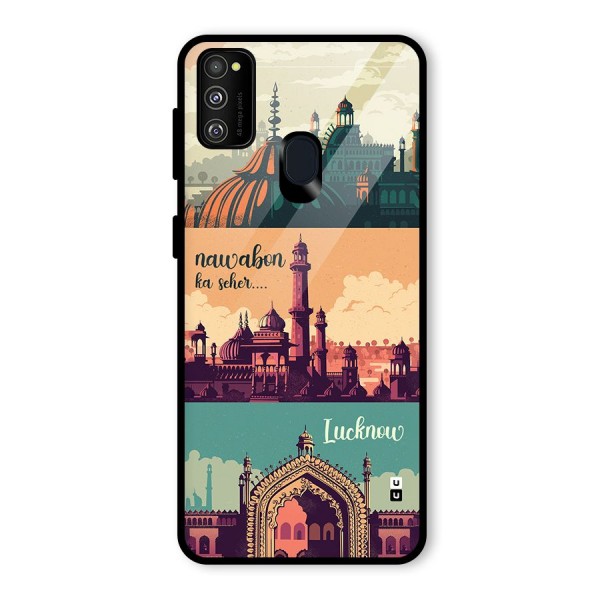 Lucknow City Glass Back Case for Galaxy M21