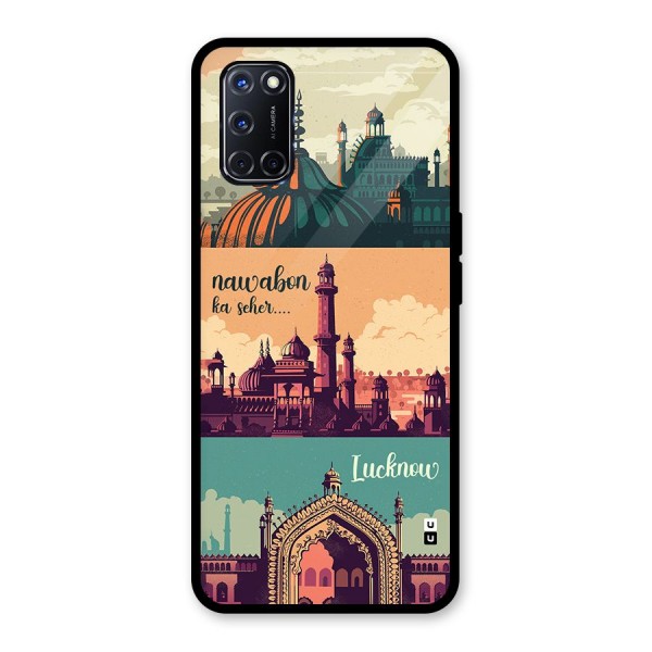 Lucknow City Glass Back Case for Oppo A52