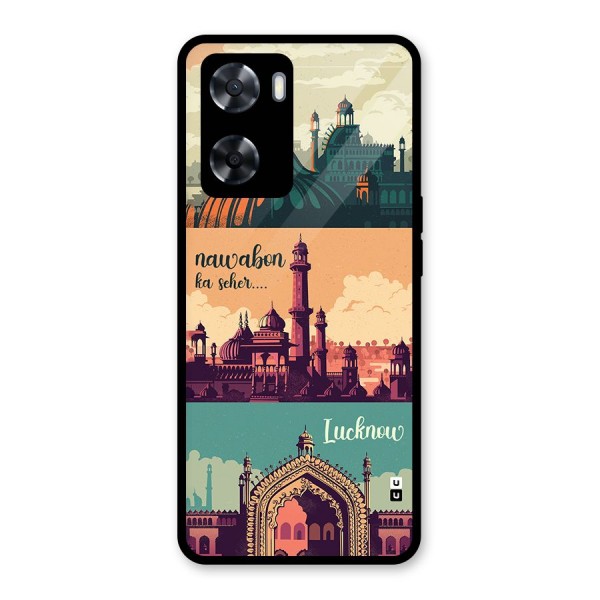 Lucknow City Glass Back Case for Oppo A57 2022