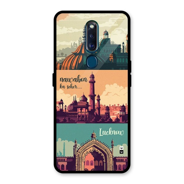 Lucknow City Glass Back Case for Oppo F11 Pro