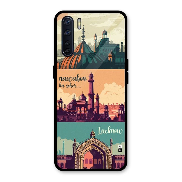 Lucknow City Glass Back Case for Oppo F15