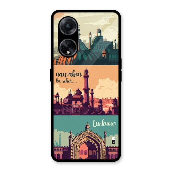 Lucknow City Glass Back Case for Oppo F23