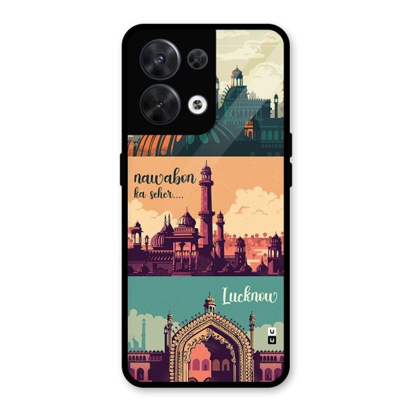 Lucknow City Glass Back Case for Oppo Reno8 5G