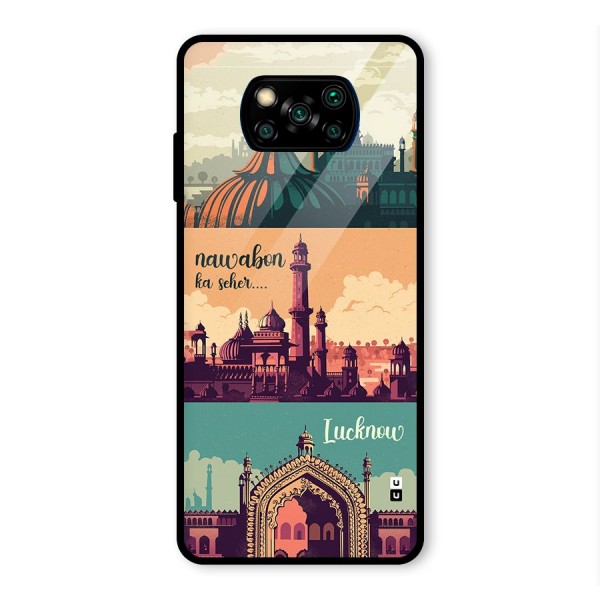 Lucknow City Glass Back Case for Poco X3 Pro