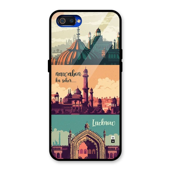 Lucknow City Glass Back Case for Realme C2