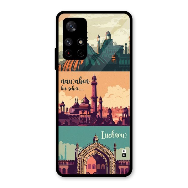 Lucknow City Glass Back Case for Redmi Note 11T 5G
