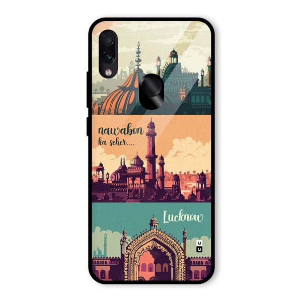 Lucknow City Glass Back Case for Redmi Note 7