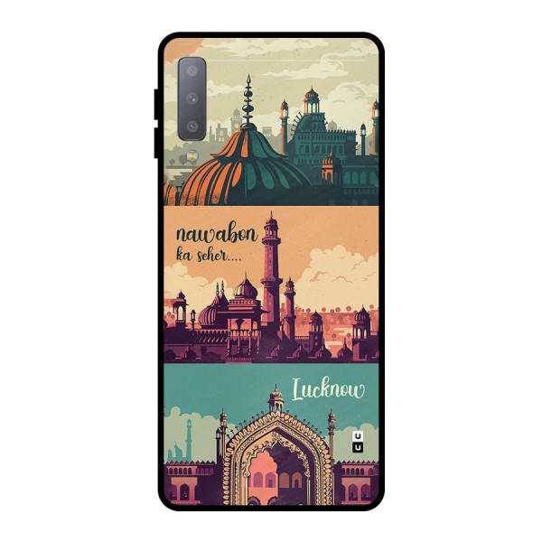 Lucknow City Metal Back Case for Galaxy A7 (2018)