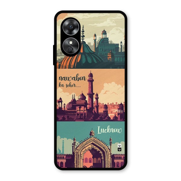 Lucknow City Metal Back Case for Oppo A17